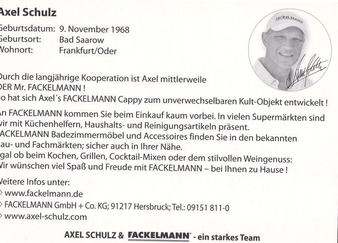 Autogramm Boxen | Axel SCHULZ | 2000er (Portrait Color Fackelmann) 2