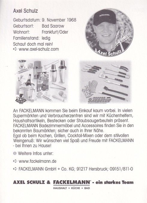 Autogramm Boxen | Axel SCHULZ | 2000er (Portrait Color Fackelmann) 3
