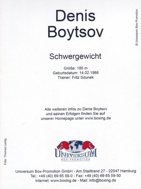 Autogramm Boxen | Denis BOYTSOV | 2000er (Portrait Color Universum) Leidig