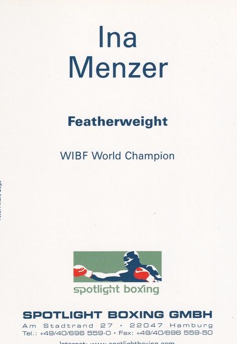 Autogramm Boxen | Ina MENZER | 2000er (Portrait Color Spotlight) Boge