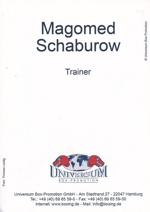 Autogramm Boxen | Magomed SCHABUROW | 2000er (Portrait Color Universum) Leidig