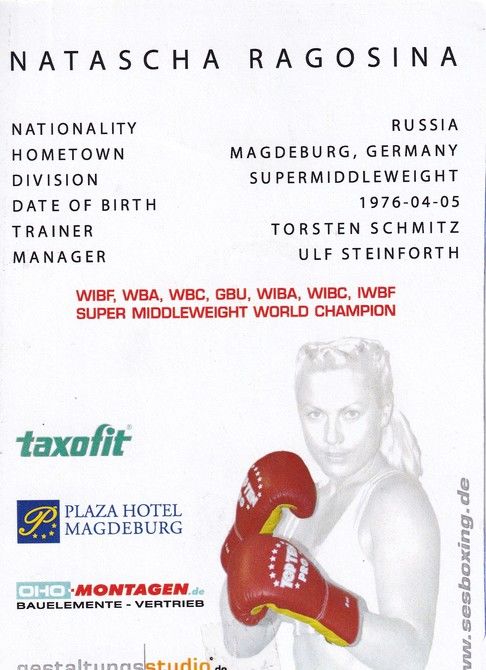Autogramm Boxen | Natascha RAGOSINA | 2000er (Portrait Color SES) _