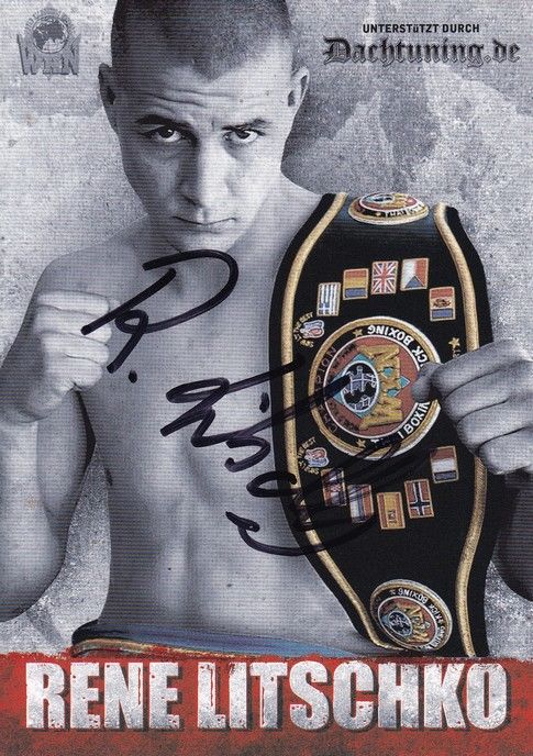 Autogramm Kickboxen | Rene LITSCHKO | 2004 (Portrait Color Dachtuning)
