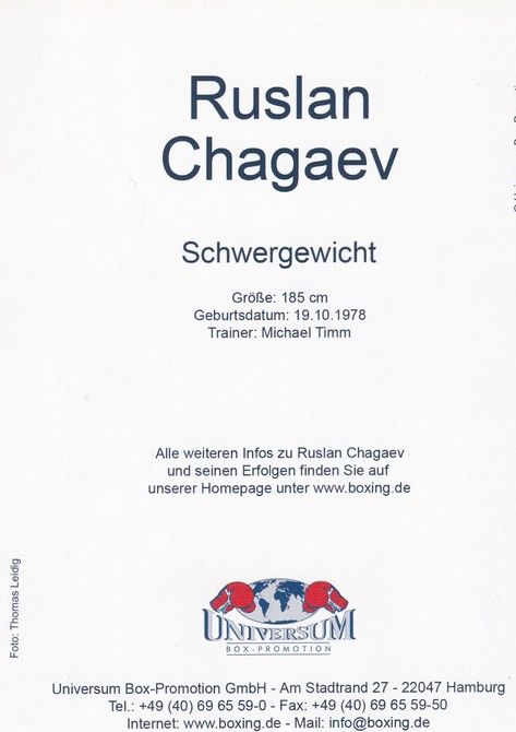 Autogramm Boxen | Ruslan CHAGAEV | 2000er (Portrait Color Universum) Leidig 1