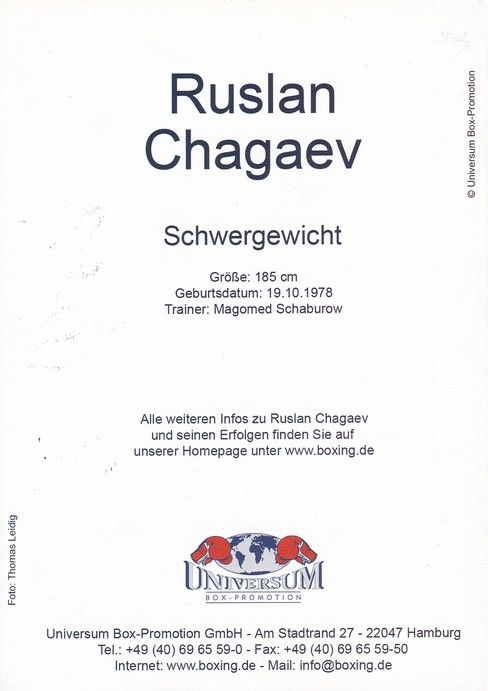 Autogramm Boxen | Ruslan CHAGAEV | 2000er (Portrait Color Universum) Leidig 2