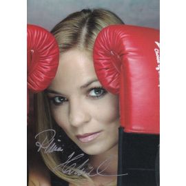 Autogramm Boxen | Regina HALMICH | 2000er (Portrait Color Universum ZDF)