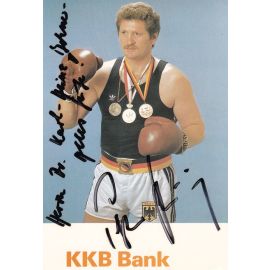 Autogramm Boxen | Peter HUSSING | 1980er (Portrait Color KKB) OS-Bronze