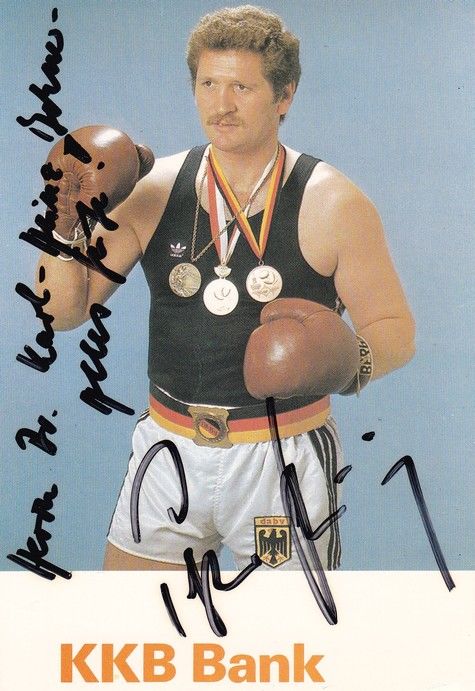Autogramm Boxen | Peter HUSSING | 1980er (Portrait Color KKB) OS-Bronze