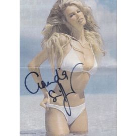 Autogramm Model | Claudia SCHIFFER | 1990er (Portrait Color) Bikini