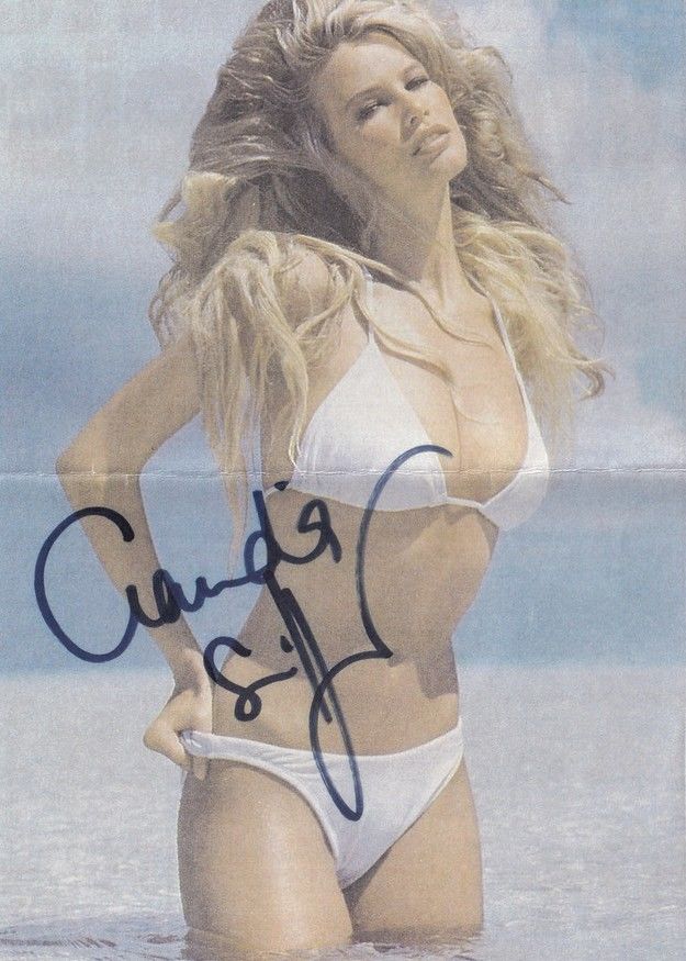 Autogramm Model | Claudia SCHIFFER | 1990er (Portrait Color) Bikini