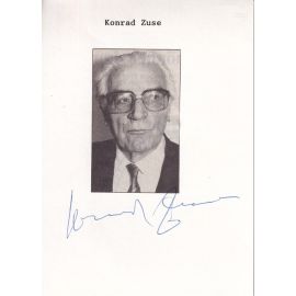 Autograph Wissenschaft | Konrad ZUSE (Erfinder PC)