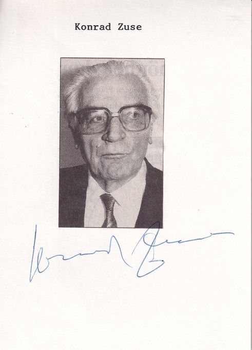 Autograph Wissenschaft | Konrad ZUSE (Erfinder PC)