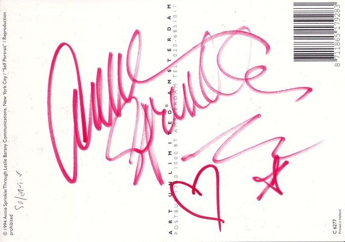 アート・デザイン・音楽 Annie Sprinkle signed Annie Sprinkle - Etsy