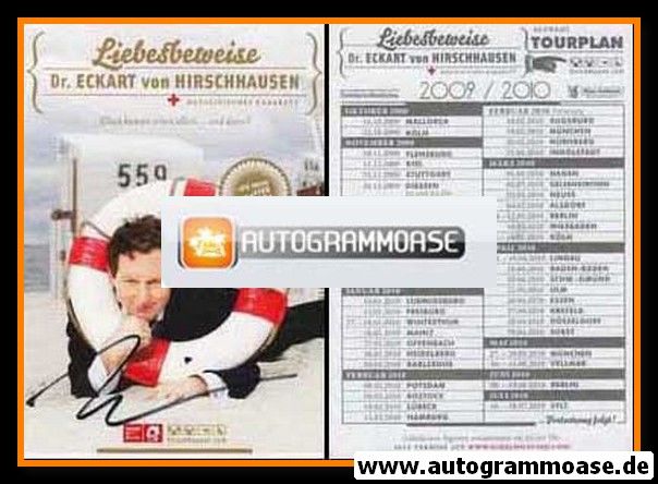 Autogramm Comedy | Dr. Eckart VON HIRSCHHAUSEN | 2009 "Liebesbeweise" 1
