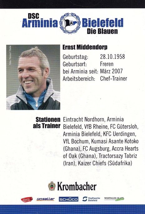 Autogramm Fussball | DSC Arminia Bielefeld | 2007 | Ernst MIDDENDORP
