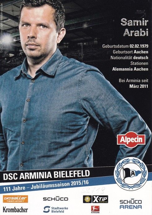 Autogramm Fussball | DSC Arminia Bielefeld | 2015 | Samir ARABI