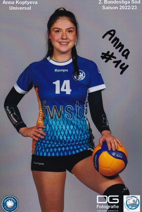 Autogramm Volleyball | TG Bad Soden (D) | 2022 Foto | Anna KOPTYEVA