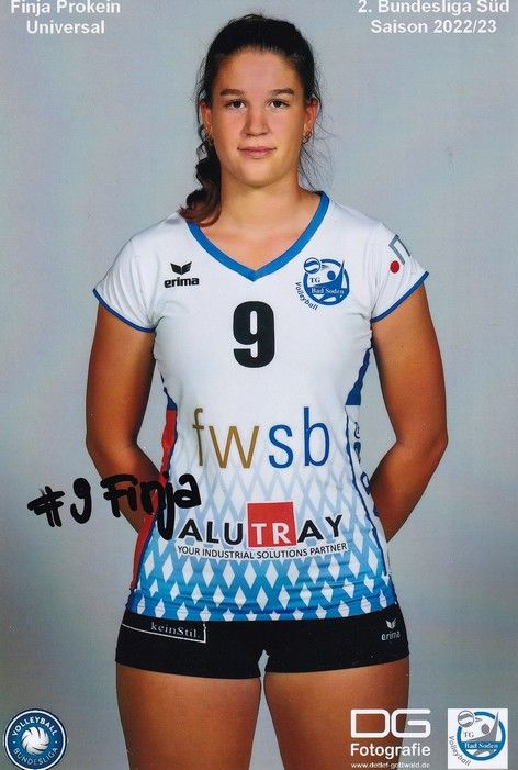 Autogramm Volleyball | TG Bad Soden (D) | 2022 Foto | Finja PROKEIN