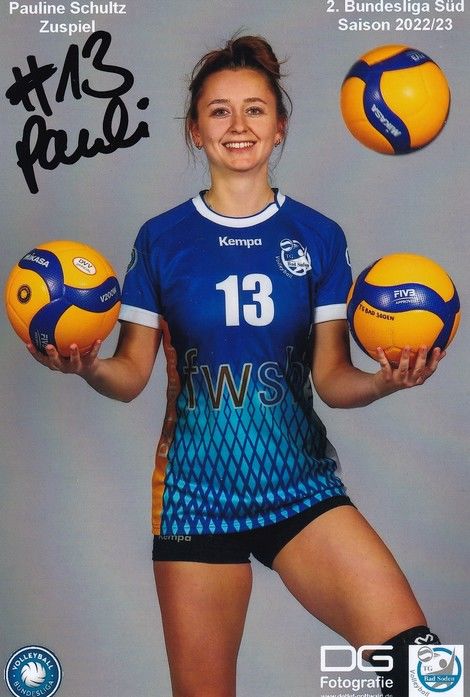 Autogramm Volleyball | TG Bad Soden (D) | 2022 Foto | Pauline SCHULTZ
