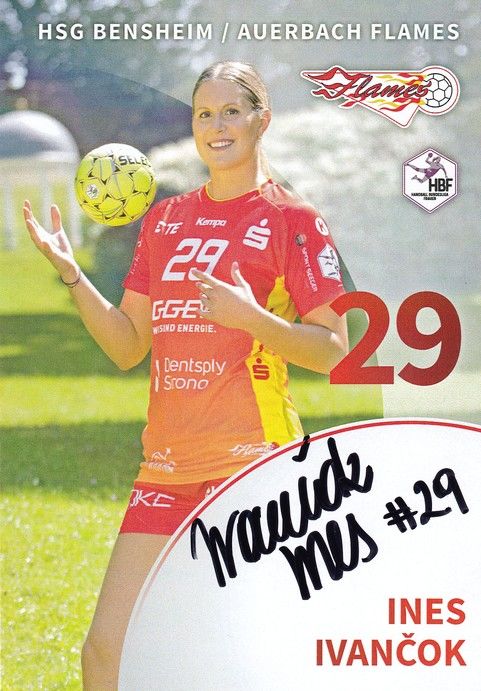 Autogramm Handball (D) | HSG Bensheim/Auerbach | 2021 | Ines IVANCOK