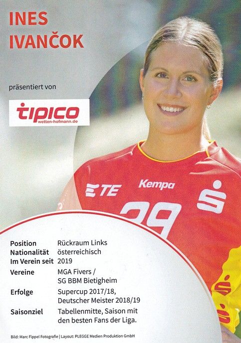 Autogramm Handball (D) | HSG Bensheim/Auerbach | 2021 | Ines IVANCOK