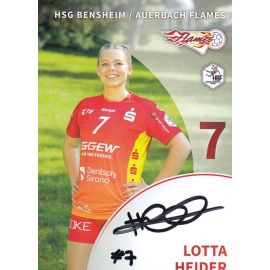 Autogramm Handball (D) | HSG Bensheim/Auerbach | 2021 | Lotta HEIDER