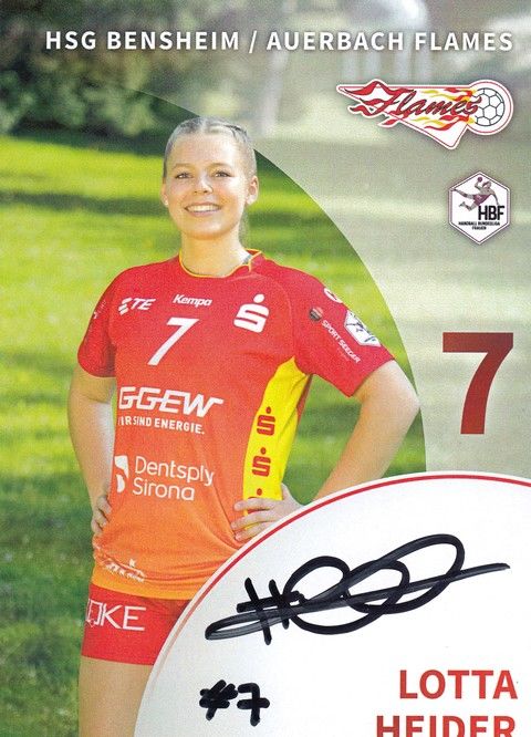 Autogramm Handball (D) | HSG Bensheim/Auerbach | 2021 | Lotta HEIDER