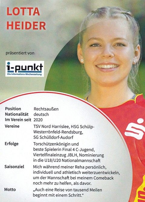 Autogramm Handball (D) | HSG Bensheim/Auerbach | 2021 | Lotta HEIDER
