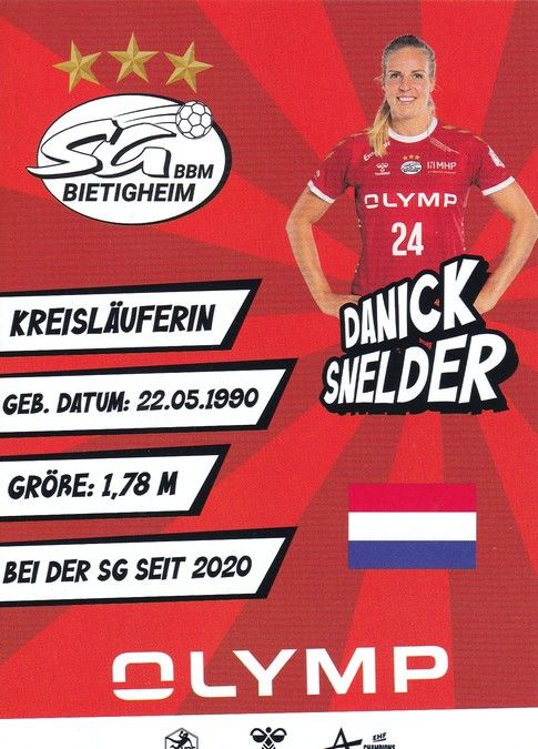 Autogramm Handball (D) | SG BBM Bietigheim | 2022 | Danick SNELDER