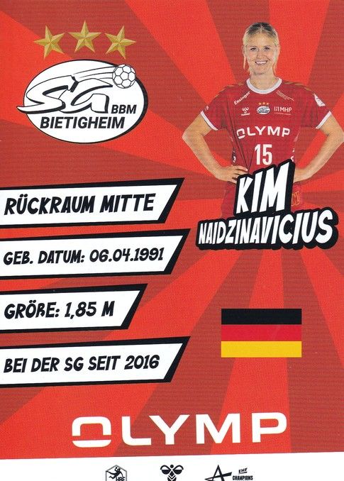 Autogramm Handball (D) | SG BBM Bietigheim | 2022 | Kim NAIDZINAVICIUS