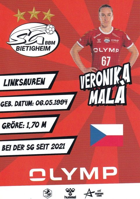Autogramm Handball (D) | SG BBM Bietigheim | 2022 | Veronika MALA