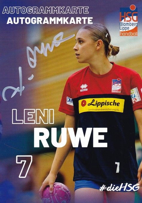 Autogramm Handball (D) | HSG Blomberg-Lippe | 2022 | Leni RUWE