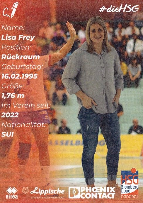 Autogramm Handball (D) | HSG Blomberg-Lippe | 2022 | Lisa FREY