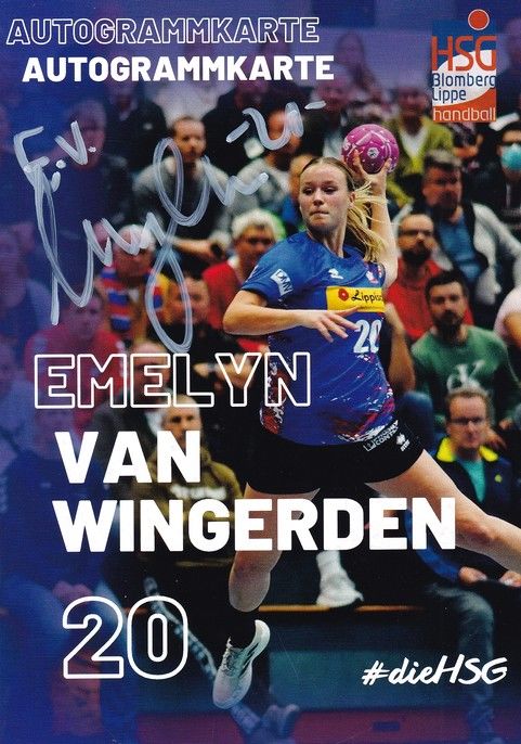 Autogramm Handball (D) | HSG Blomberg-Lippe | 2022 | Emelyn VAN WINGERDEN