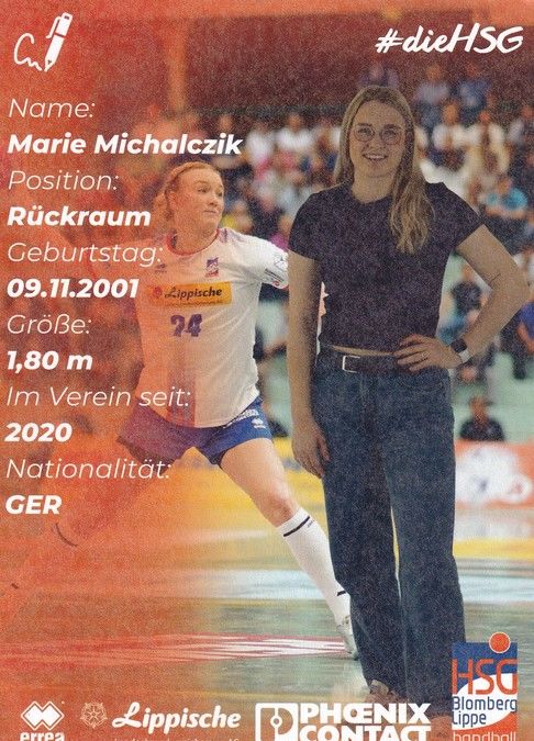 Autogramm Handball (D) | HSG Blomberg-Lippe | 2022 | Malina Marie MICHALCZIK