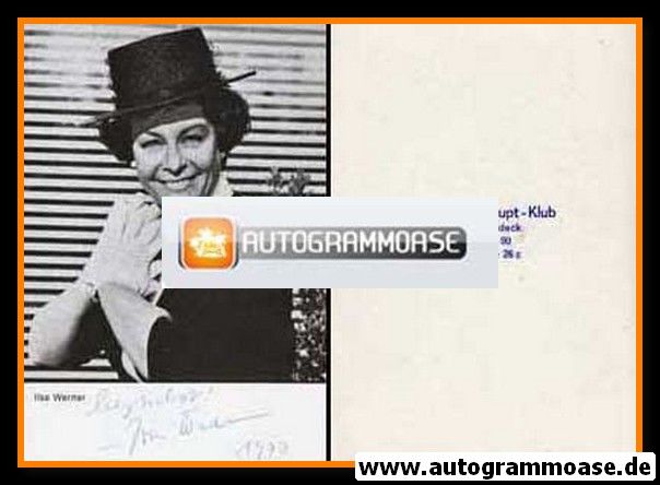 Autogramm Schauspieler | Ilse WERNER | 1950er (Portrait SW)