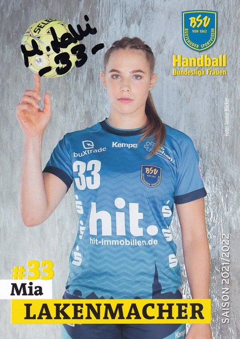 Autogramm Handball (D) | BSV Buxtehude | 2020 | Mia LAKENMACHER