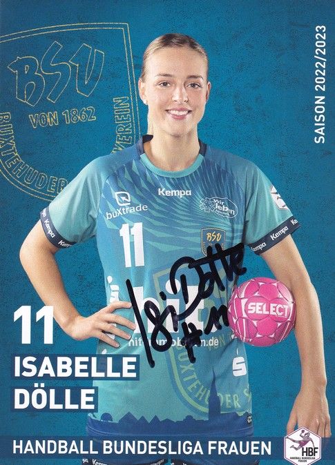 Autogramm Handball (D) | BSV Buxtehude | 2022 | Isabelle DÖLLE
