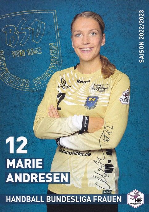 Autogramm Handball (D) | BSV Buxtehude | 2022 | Marie ANDRESEN