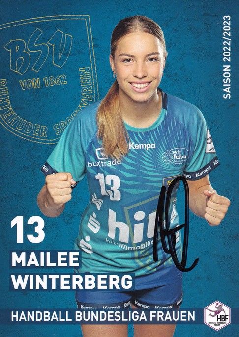 Autogramm Handball (D) | BSV Buxtehude | 2022 | Mailee WINTERBERG