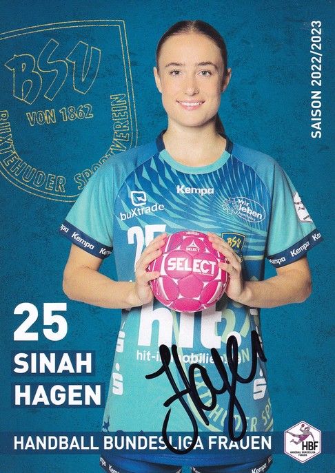 Autogramm Handball (D) | BSV Buxtehude | 2022 | Sinah HAGEN