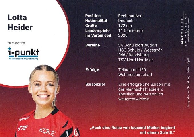 Autogramm Handball (D) | HSG Bensheim/Auerbach | 2022 | Lotta HEIDER