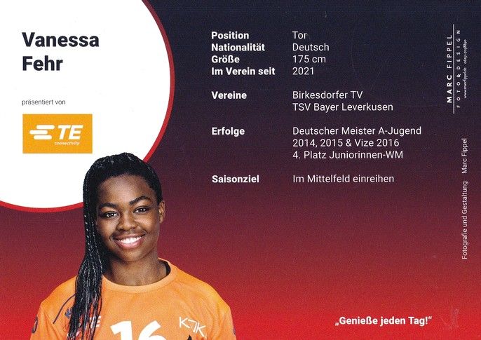 Autogramm Handball (D) | HSG Bensheim/Auerbach | 2022 | Vanessa FEHR