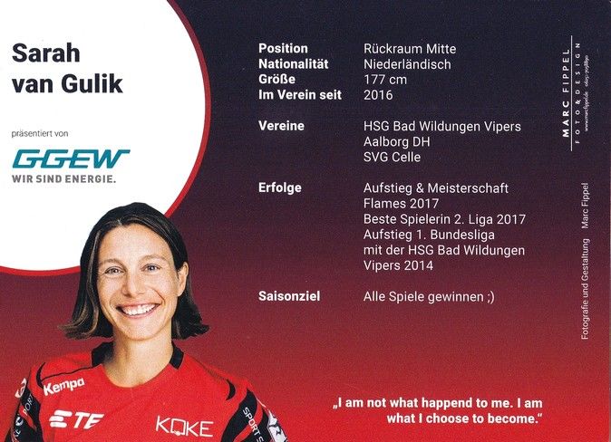 Autogramm Handball (D) | HSG Bensheim/Auerbach | 2022 | Sarah VAN GULIK