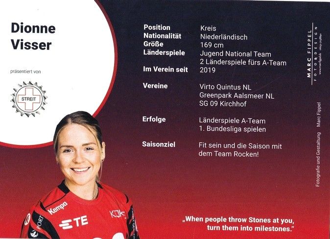 Autogramm Handball (D) | HSG Bensheim/Auerbach | 2022 | Dionne VISSER