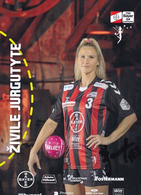 Autogramm Handball (D) | Bayer Leverkusen | 2022 | Zivile JURGUTYTE