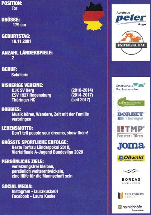 Autogramm Handball (D) | Thüringer HC | 2022 | Laura KUSKE