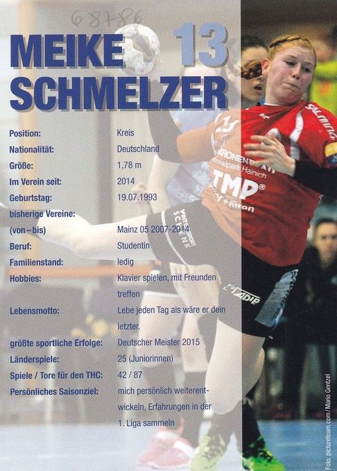 Autogramm Handball (D) | Thüringer HC | 2015 | Meike SCHMELZER