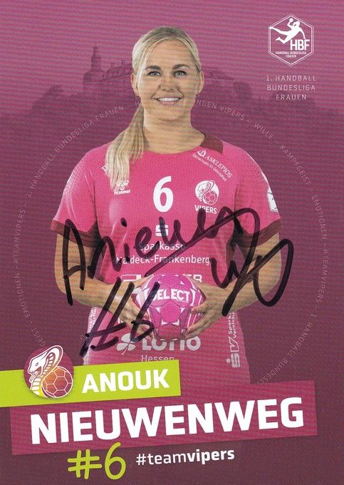 Autogramm Handball (D) | HSG Bad Wildungen | 2022 | Anouk NIEUWENWEG