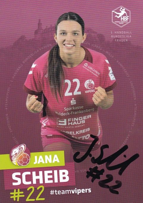 Autogramm Handball (D) | HSG Bad Wildungen | 2022 | Jana SCHEIB